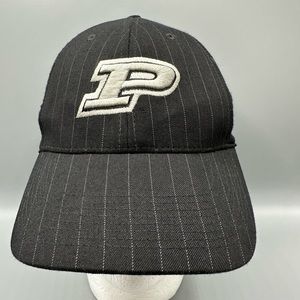 NIKE Purdue University Boilers Pinstripe Black Fitted Hat Cap One Size Fits Most